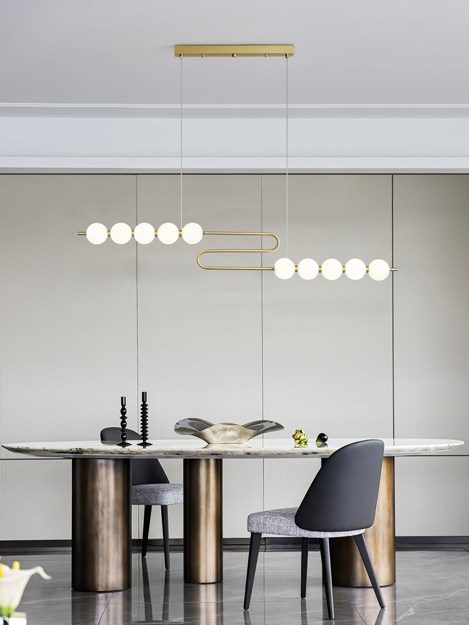 Linea Contemporary Brass Pendant Lamp - Lamp Outdoor