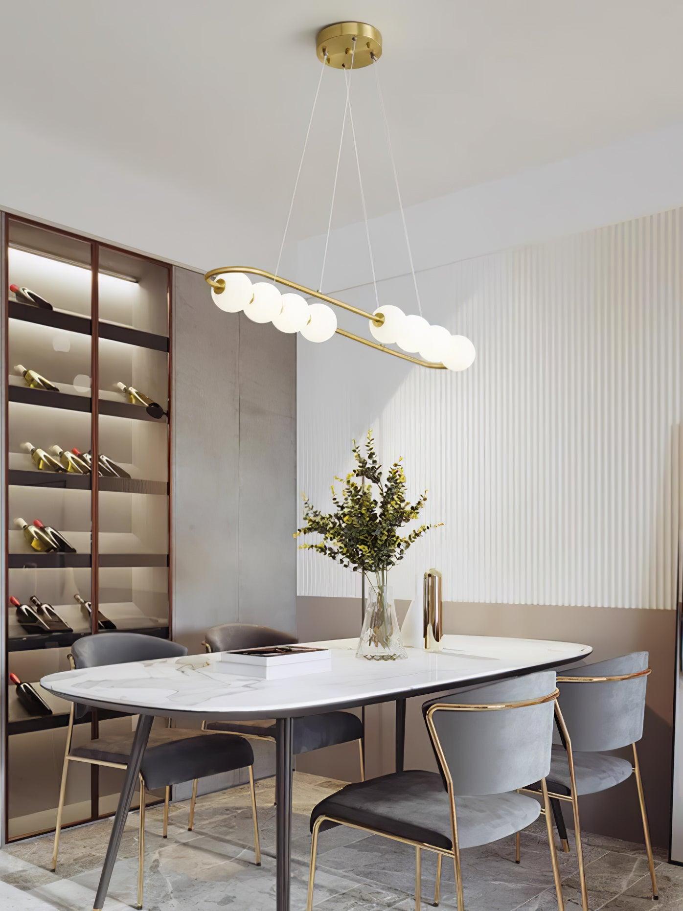 Linea Contemporary Brass Pendant Lamp - Lamp Outdoor
