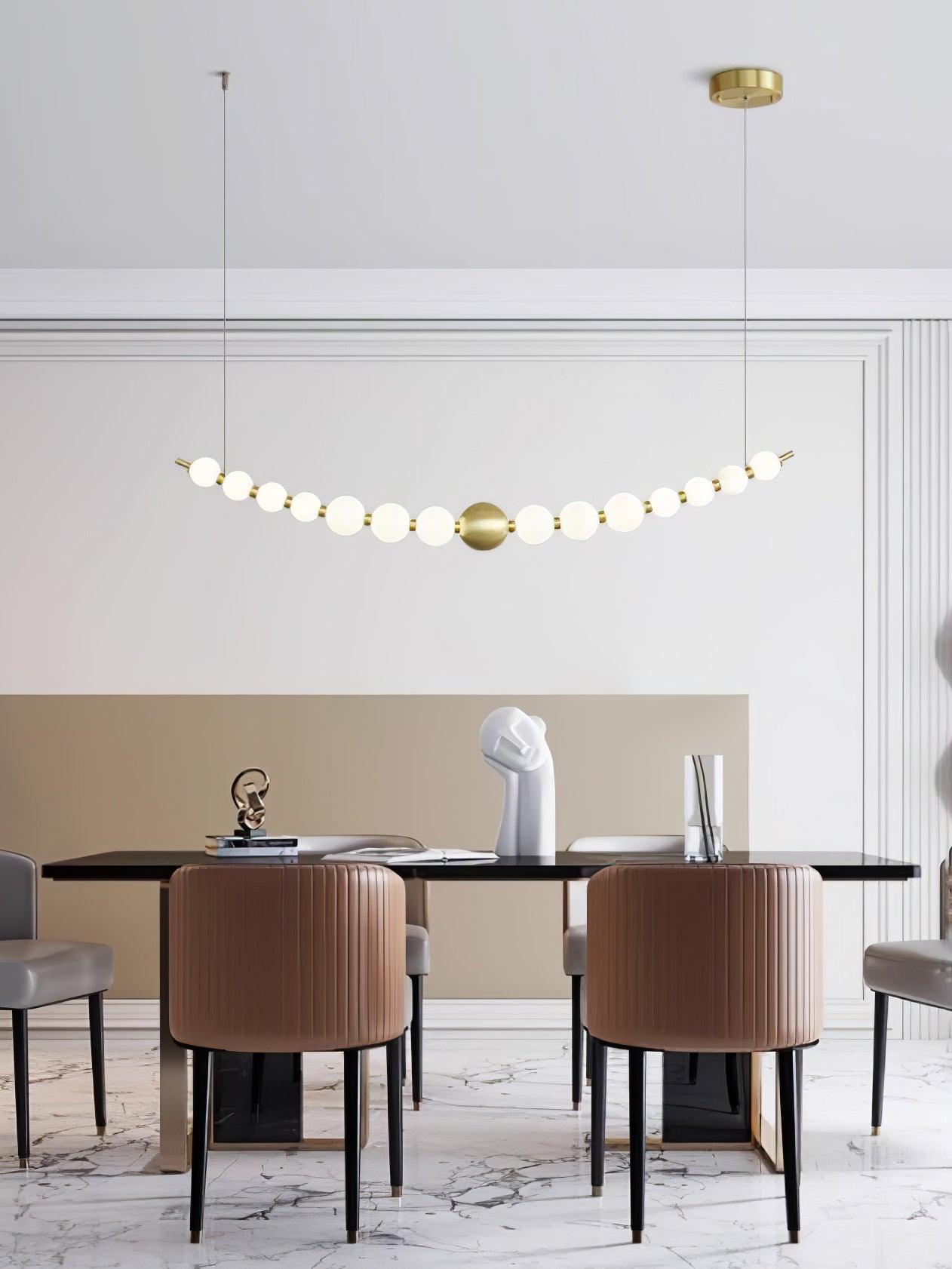 Linea Contemporary Brass Pendant Lamp - Lamp Outdoor