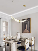 Linea Contemporary Brass Pendant Lamp - Lamp Outdoor