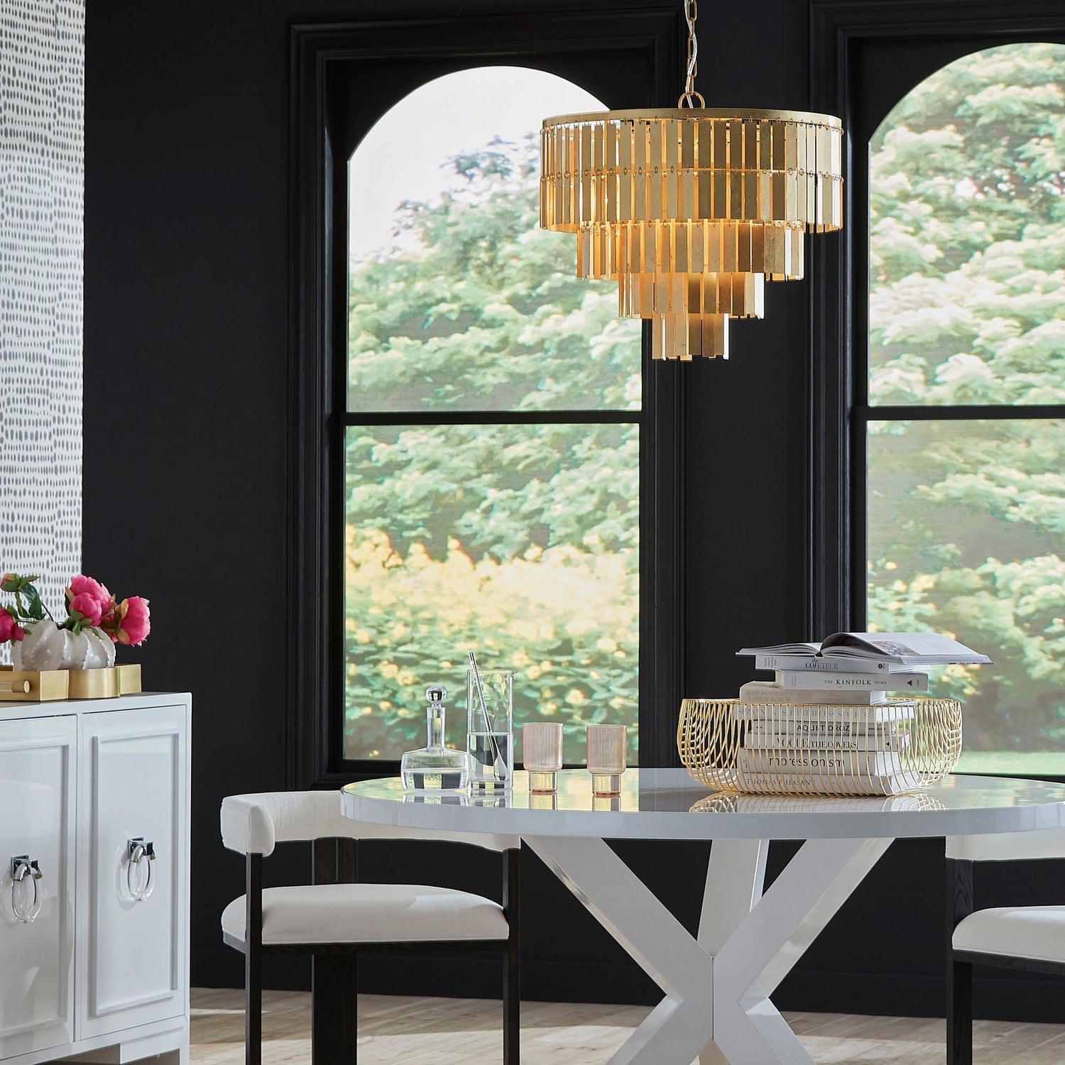 Priscilla Contemporary Brass Chandelier