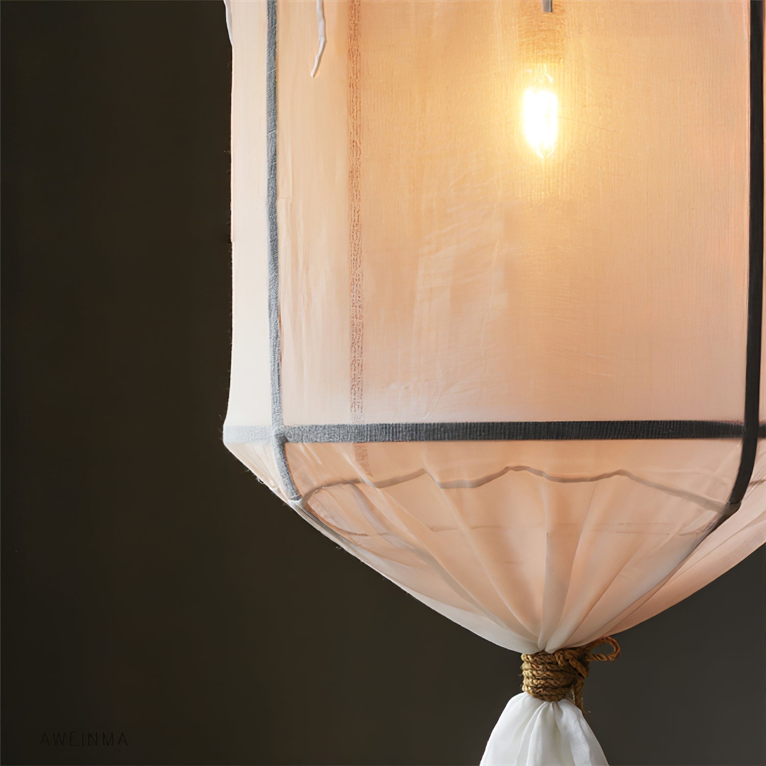 Provence Linen Pendant Light - Lamp Outdoor