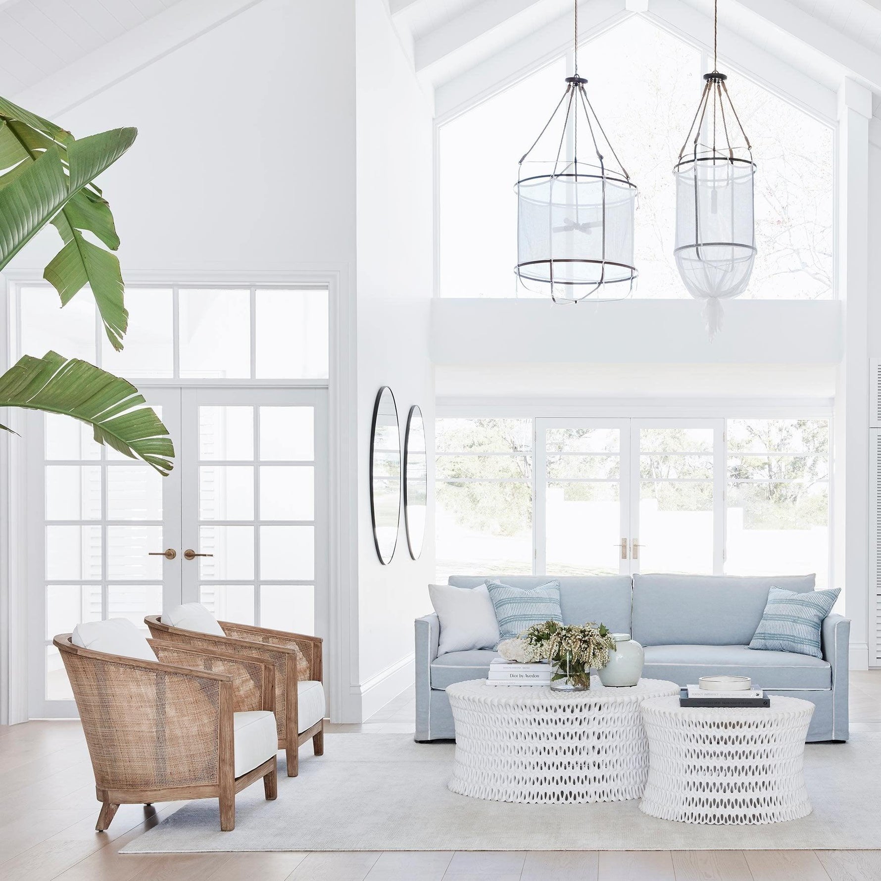 Provence Linen Pendant Light - Lamp Outdoor