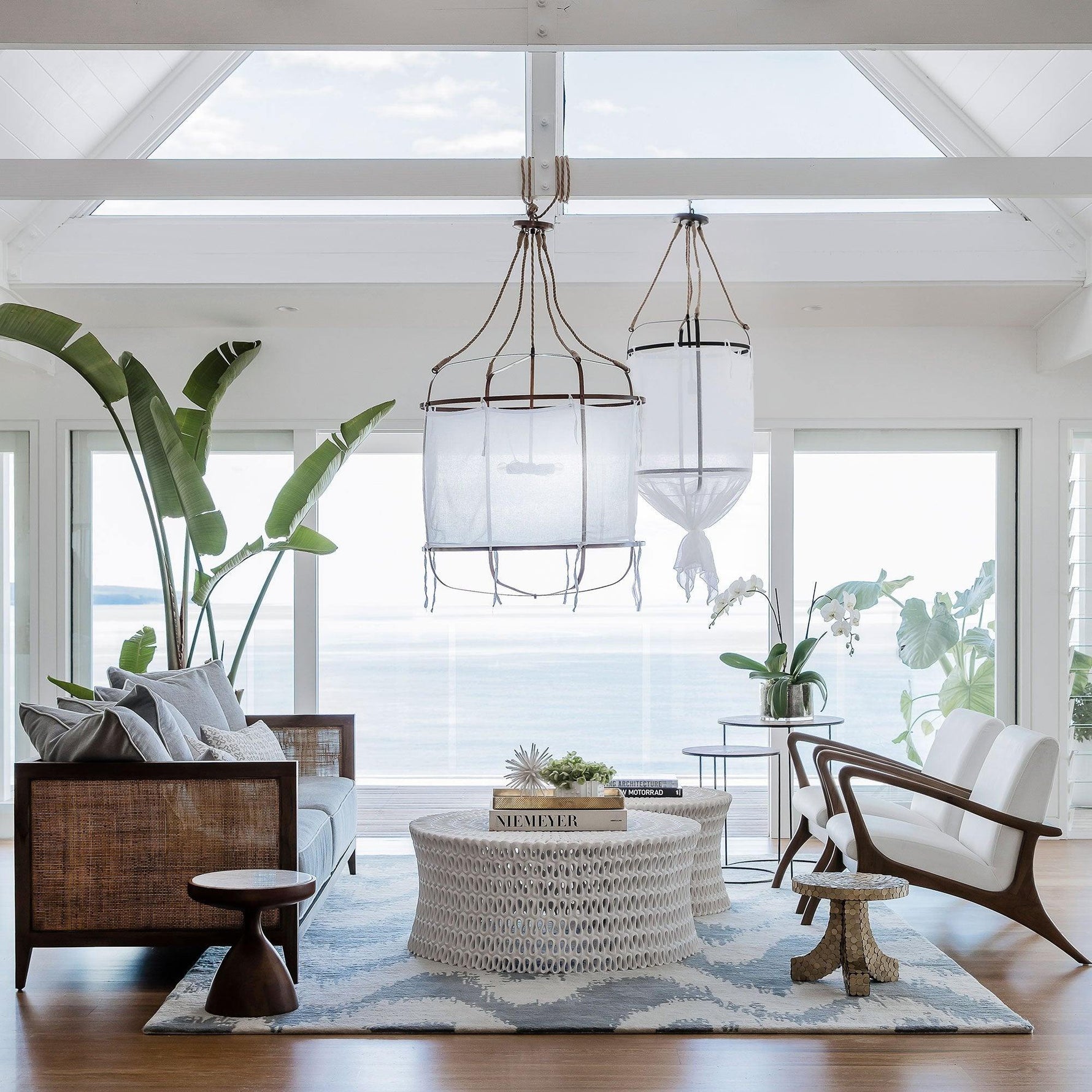 Provence Linen Pendant Light - Lamp Outdoor