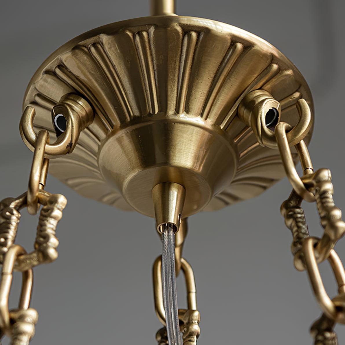 Putti Statuettes Brass Suspension - Lamp Outdoor