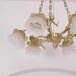Putti Statuettes Brass Suspension - Lamp Outdoor
