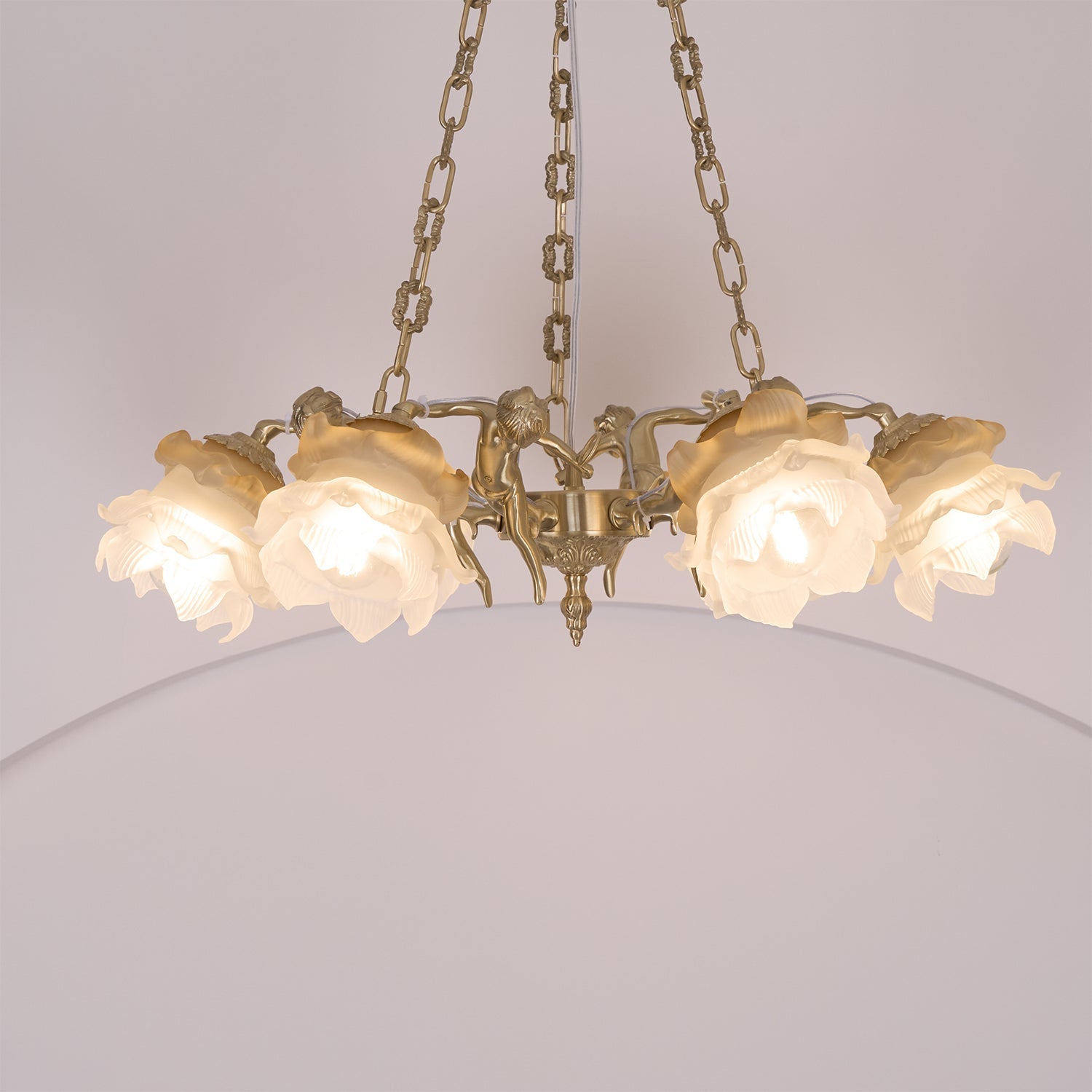 Putti Statuettes Brass Suspension - Lamp Outdoor
