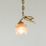 Putti Statuettes Brass Suspension - Lamp Outdoor
