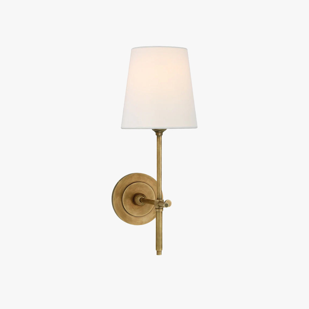 Theodore Wall Lamp Brass Fabric - Lamp Outdoor