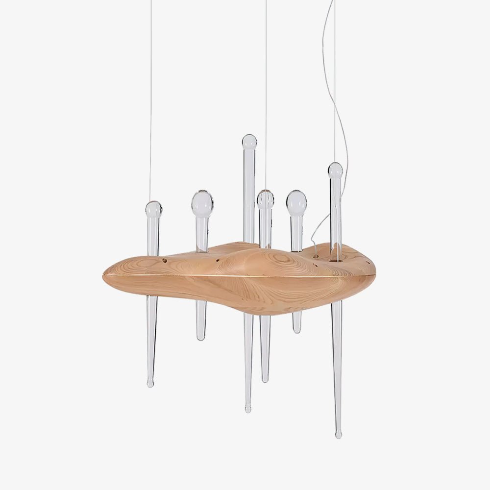 Umare Whimsical Oak Glass Pendant Light - Lamp Outdoor