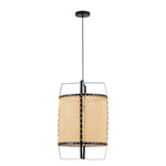 Solara Pendant Lamp Rattan Cane Frame Industrial - Letslighting