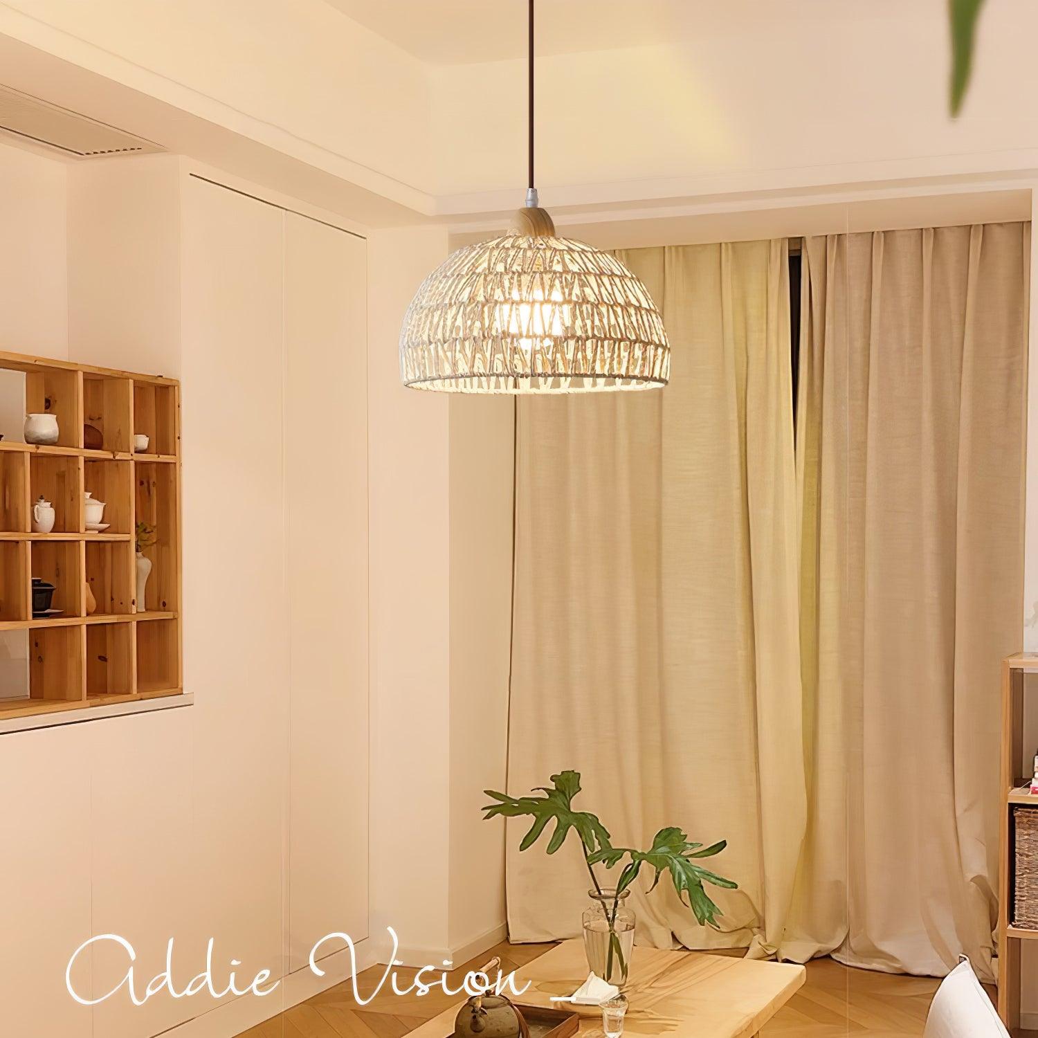 Rattan Arch Pendant Lamp - Lamp Outdoor