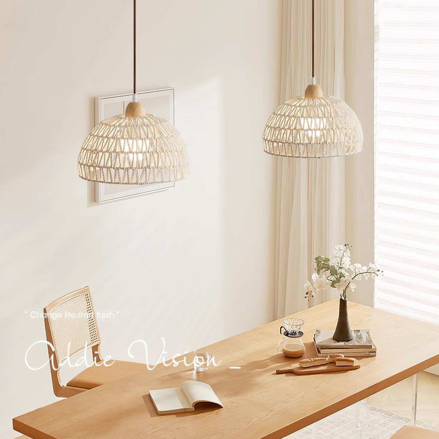 Rattan Arch Pendant Lamp - Lamp Outdoor