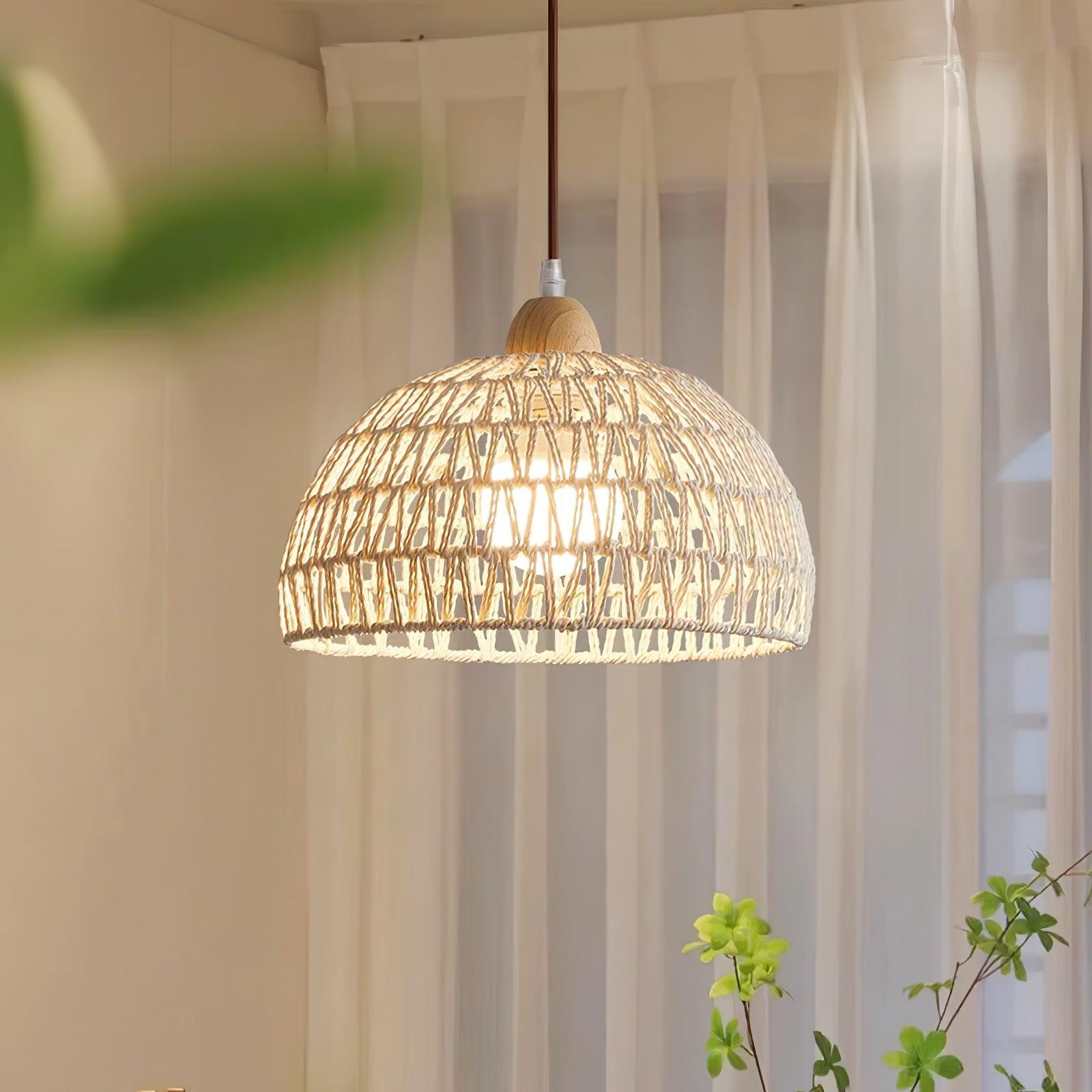 Rattan Arch Pendant Lamp - Lamp Outdoor