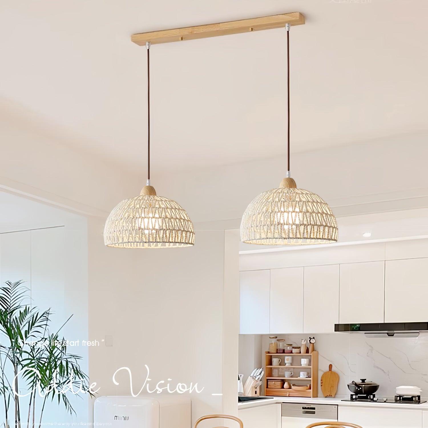 Rattan Arch Pendant Lamp - Lamp Outdoor