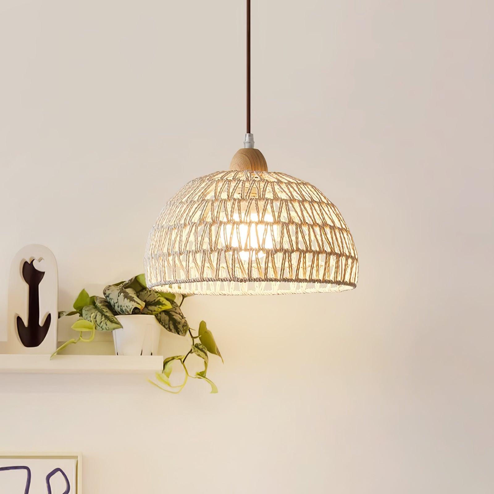 Rattan Arch Pendant Lamp - Lamp Outdoor