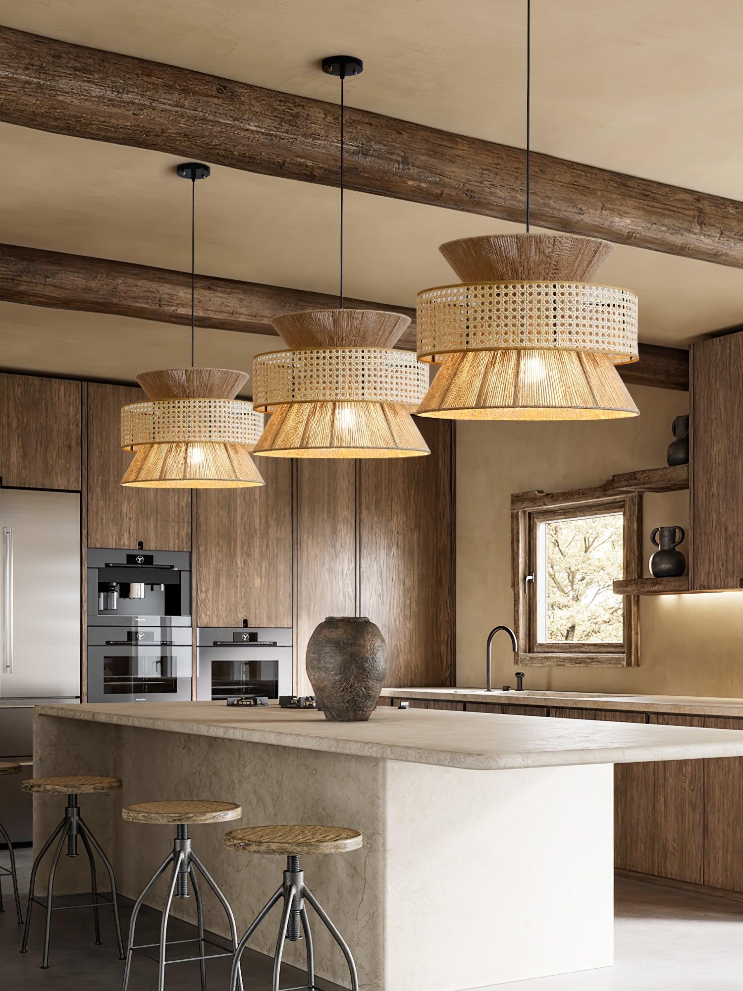 Aria Bohemian Bamboo Pendant Lamp - Lamp Outdoor