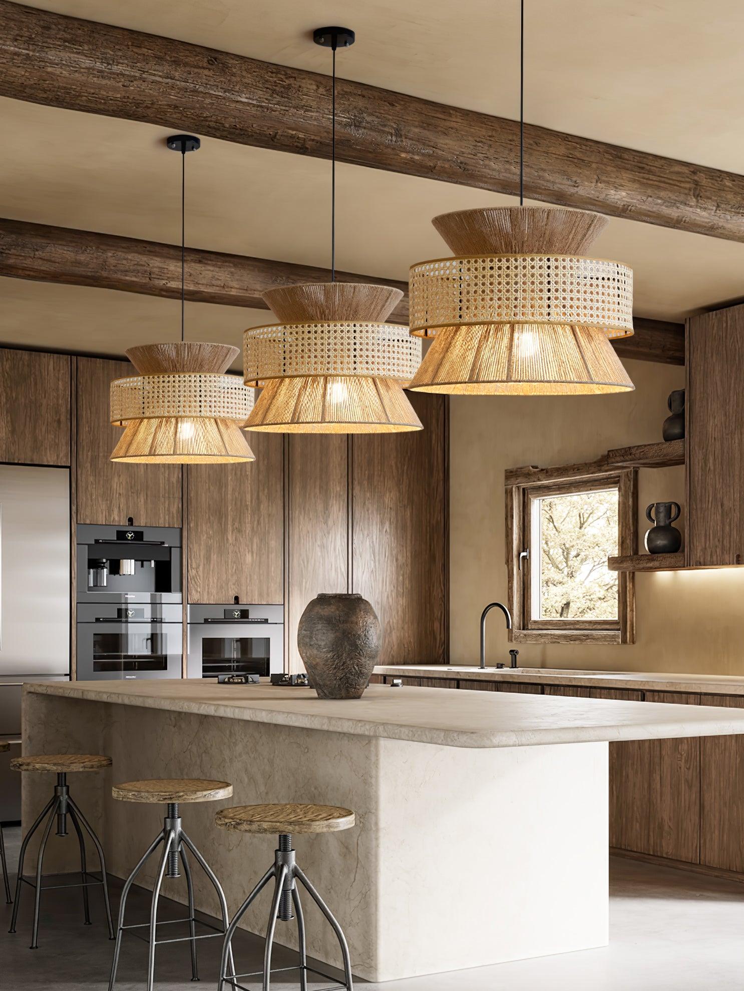 Aria Bohemian Bamboo Pendant Lamp - Lamp Outdoor