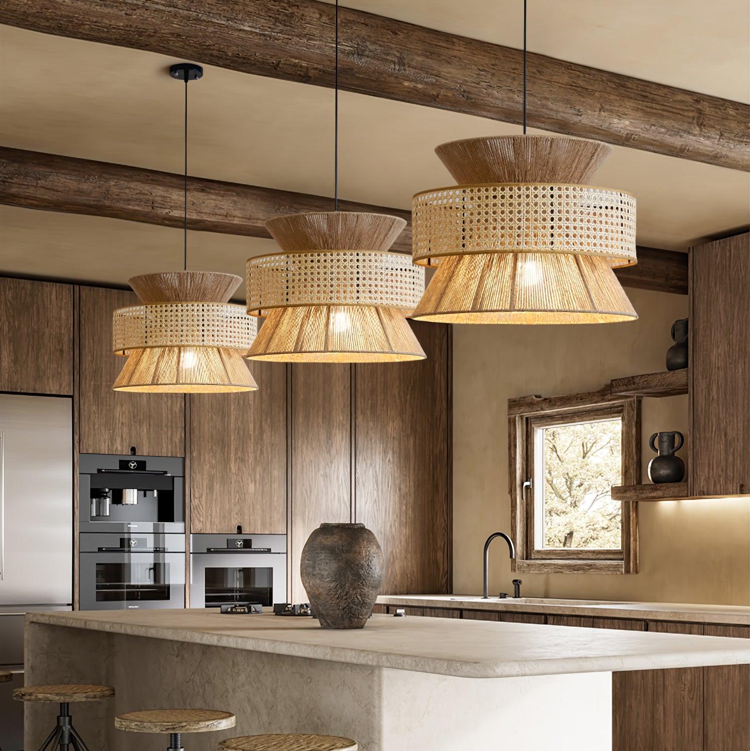 Aria Bohemian Bamboo Pendant Lamp - Lamp Outdoor