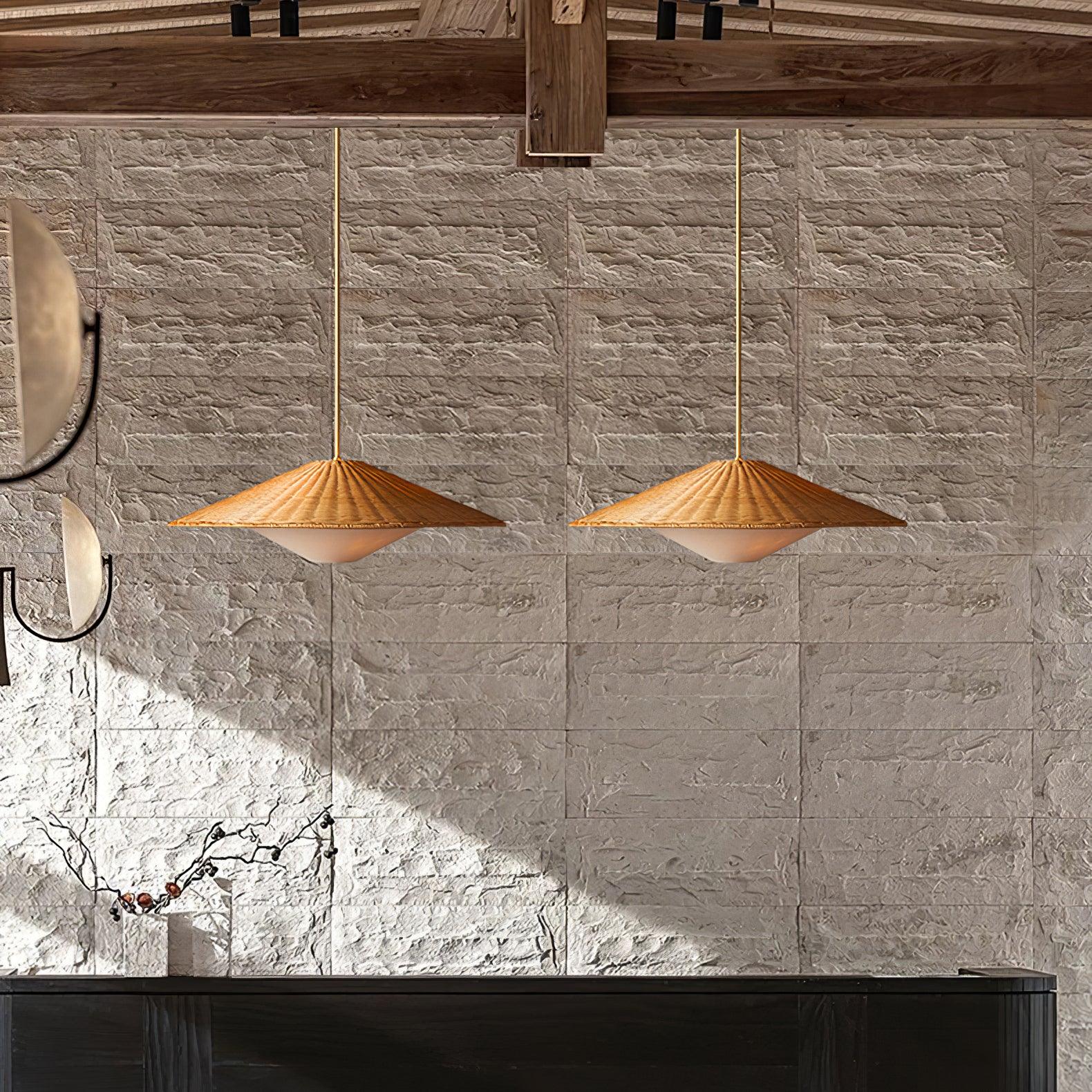 Rattan Hat Pendant Light - Lamp Outdoor