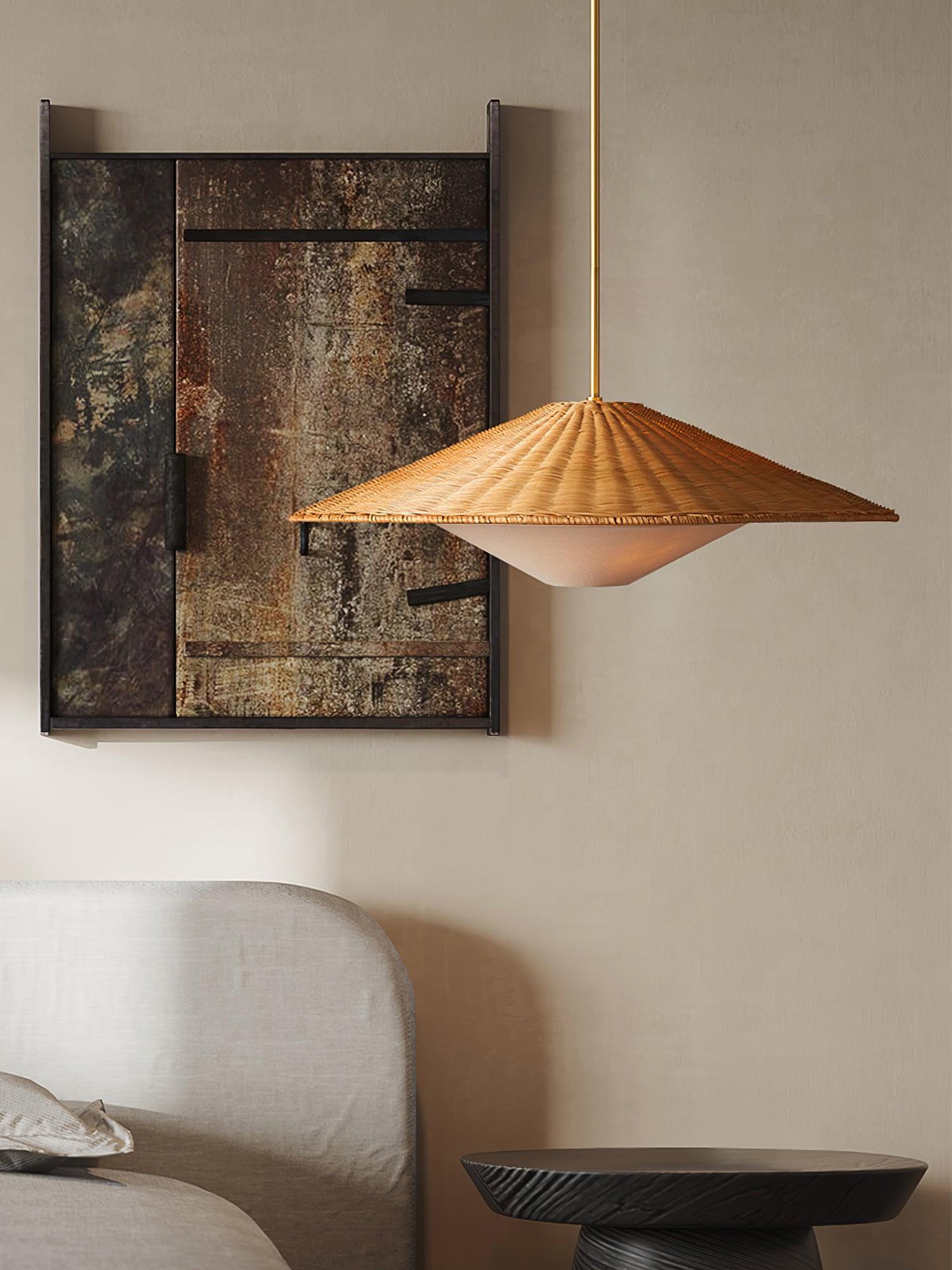 Rattan Hat Pendant Light - Lamp Outdoor