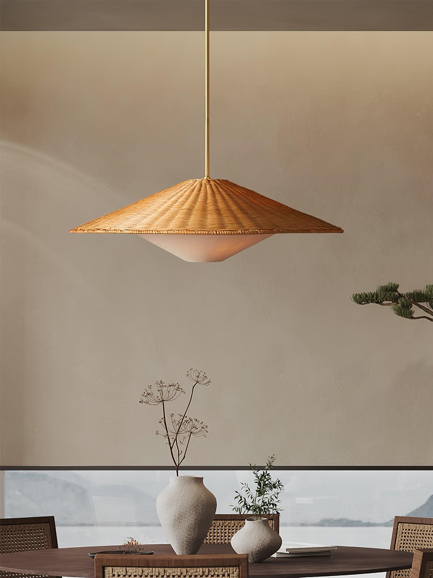 Rattan Hat Pendant Light - Lamp Outdoor