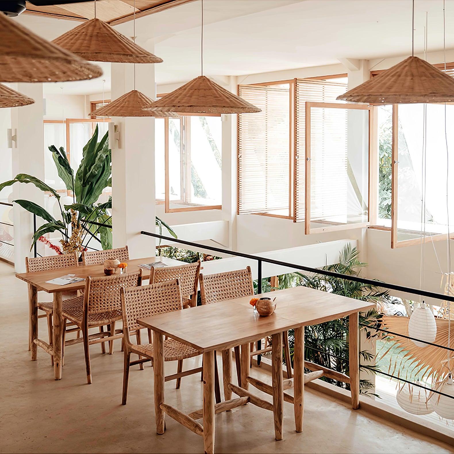 Rattan Hat Pendant Light - Lamp Outdoor