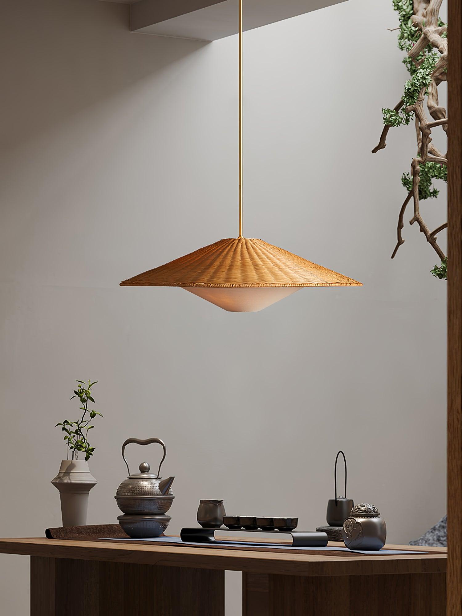 Rattan Hat Pendant Light - Lamp Outdoor