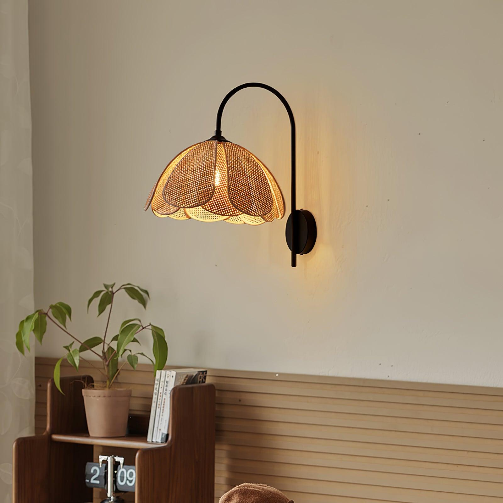 Rattan Petal Wall Lamp - Lamp Outdoor