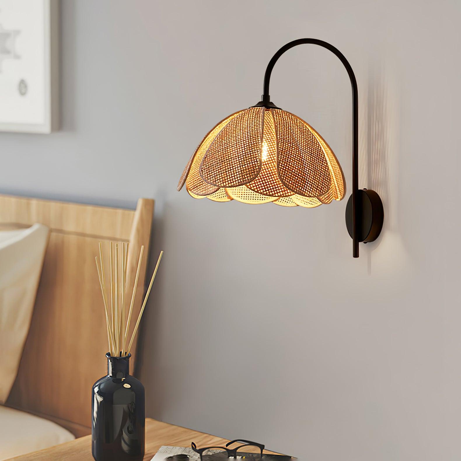 Rattan Petal Wall Lamp - Lamp Outdoor