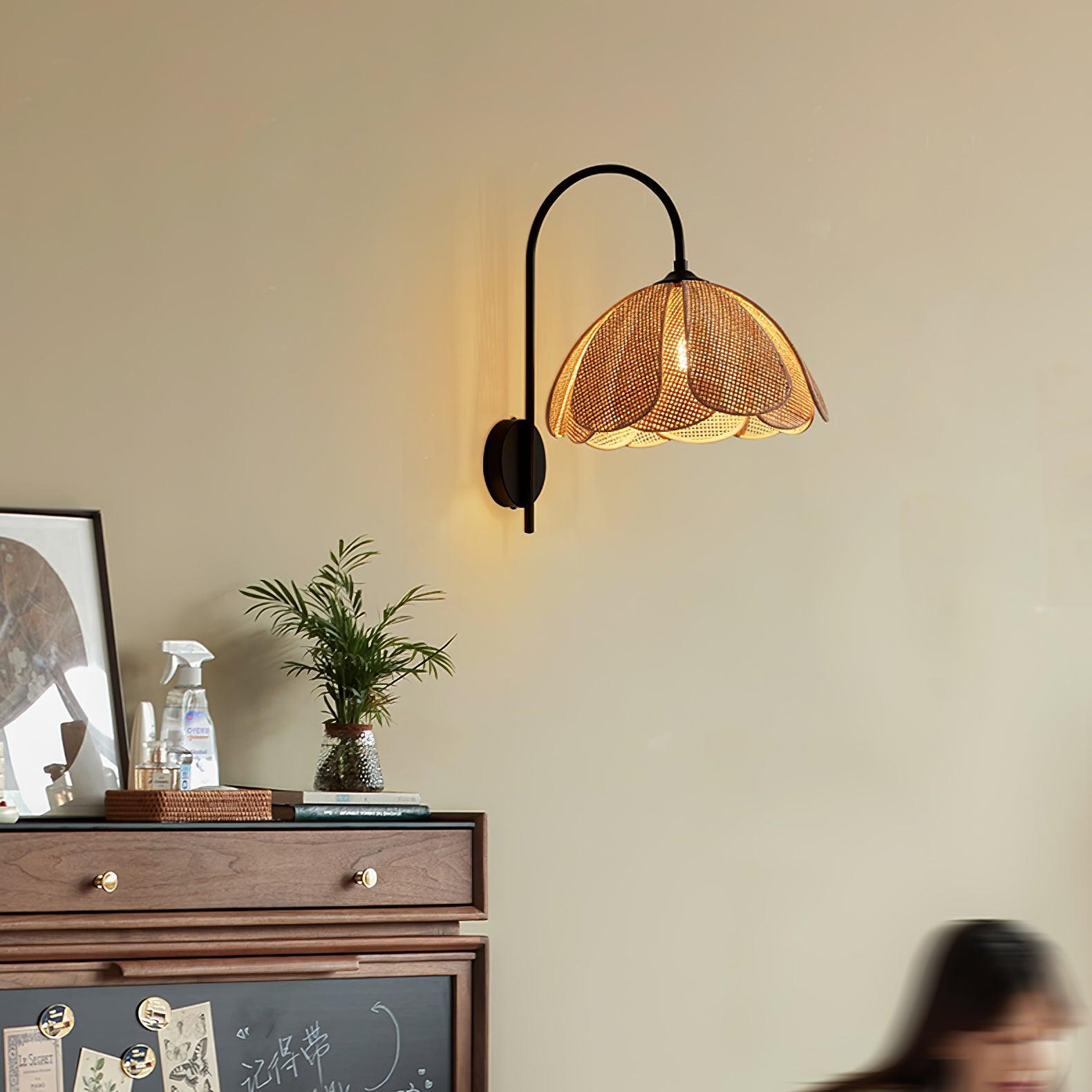Rattan Petal Wall Lamp - Lamp Outdoor