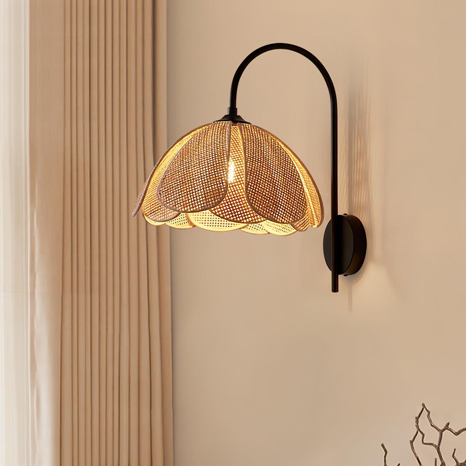 Rattan Petal Wall Lamp - Lamp Outdoor