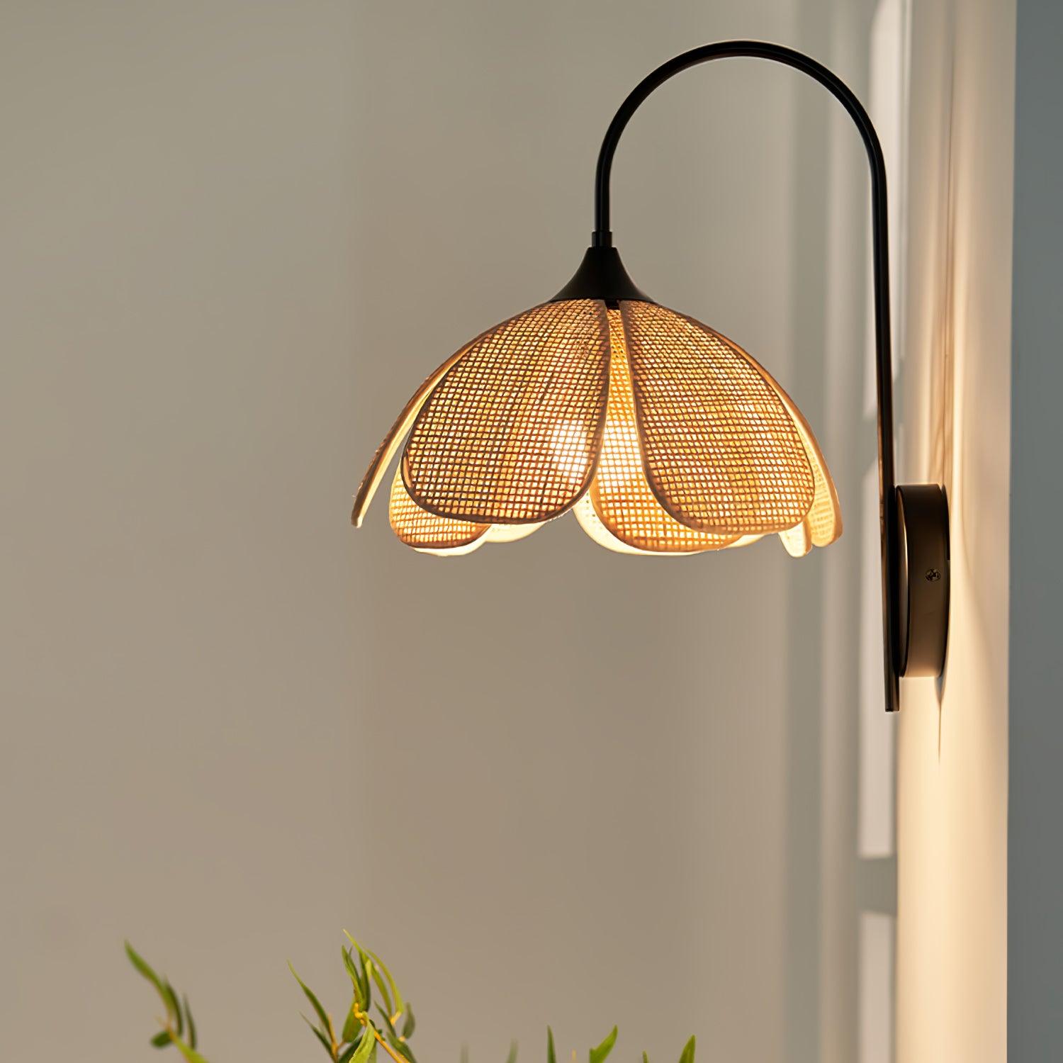 Rattan Petal Wall Lamp - Lamp Outdoor