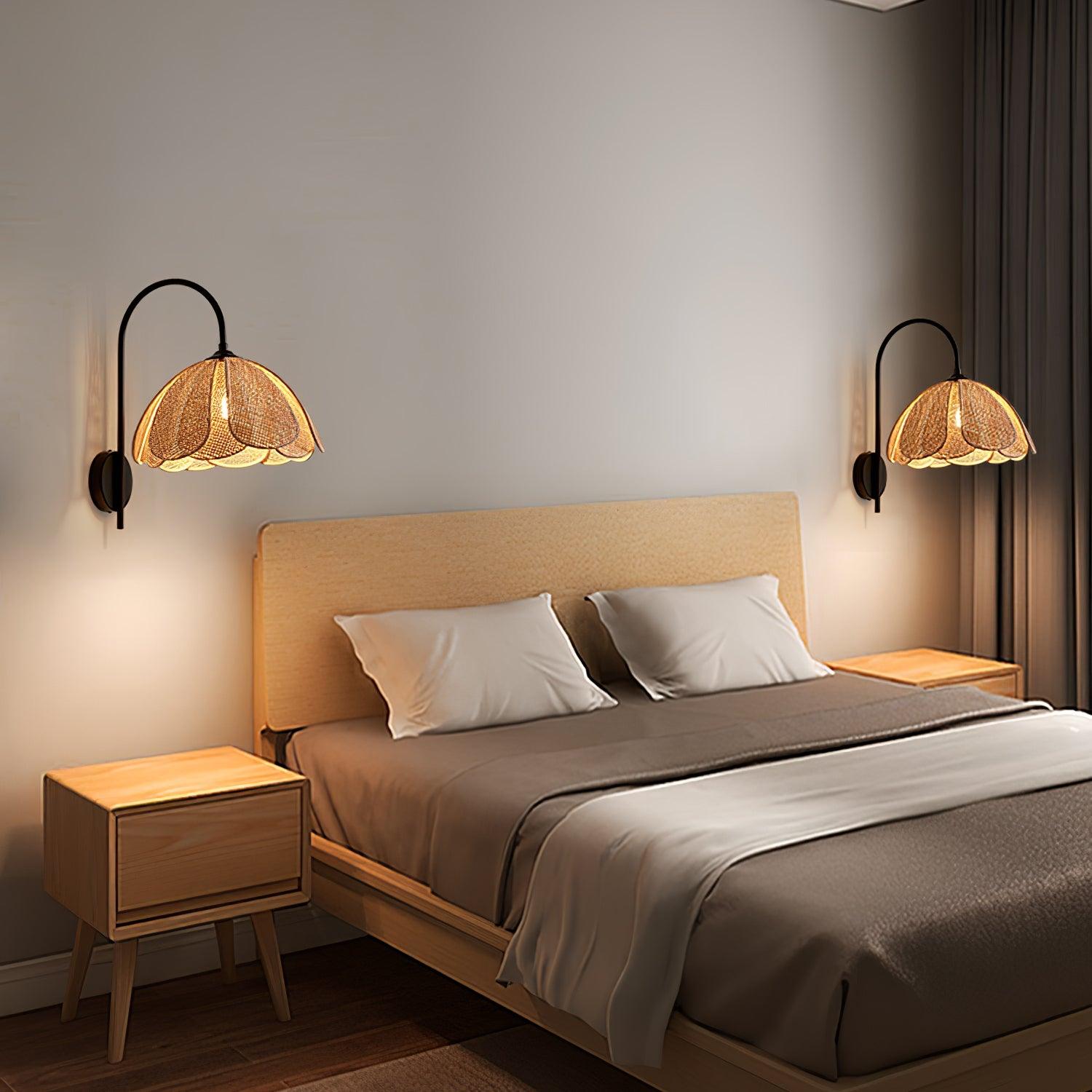 Rattan Petal Wall Lamp - Lamp Outdoor