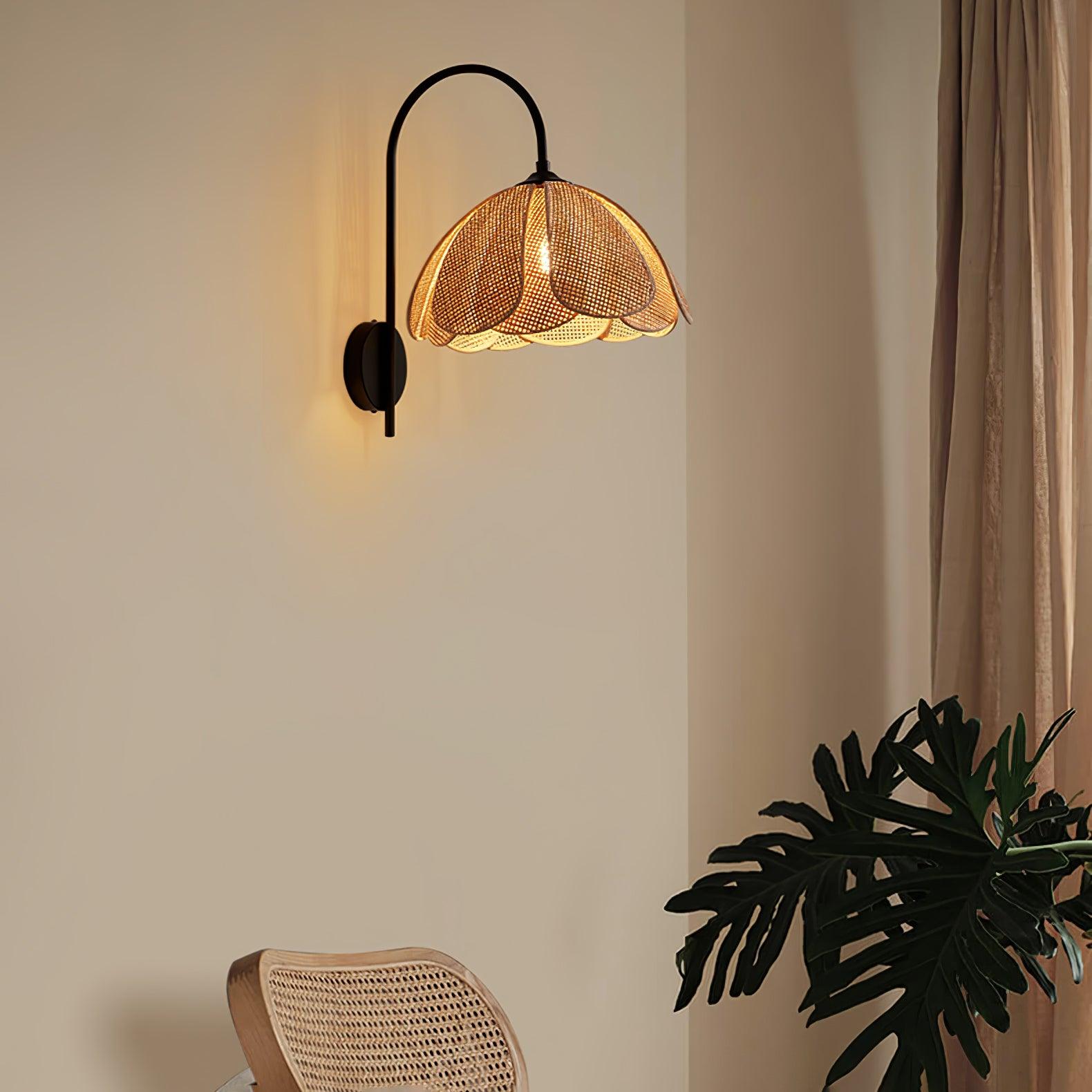 Rattan Petal Wall Lamp - Lamp Outdoor