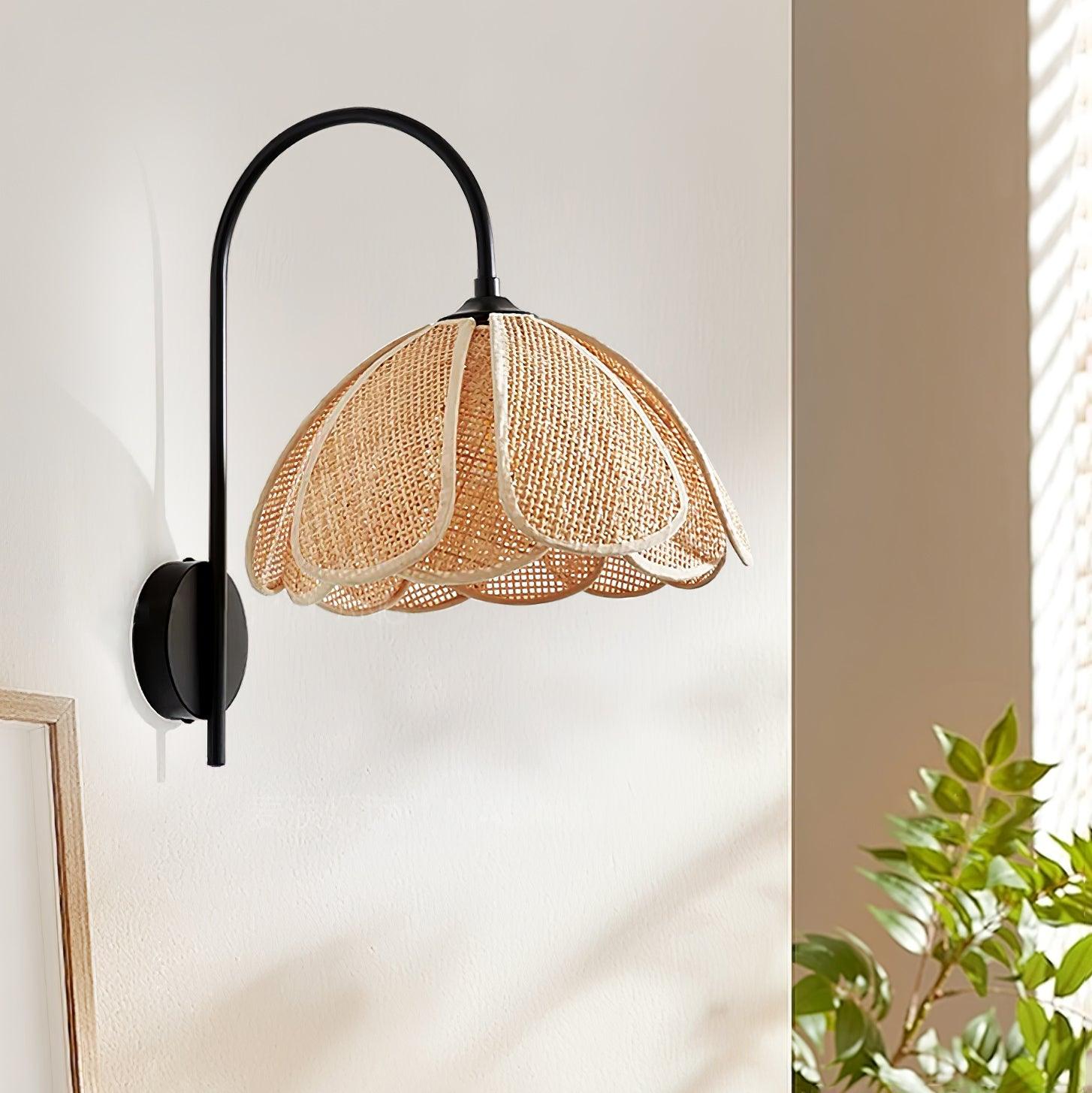 Rattan Petal Wall Lamp - Lamp Outdoor