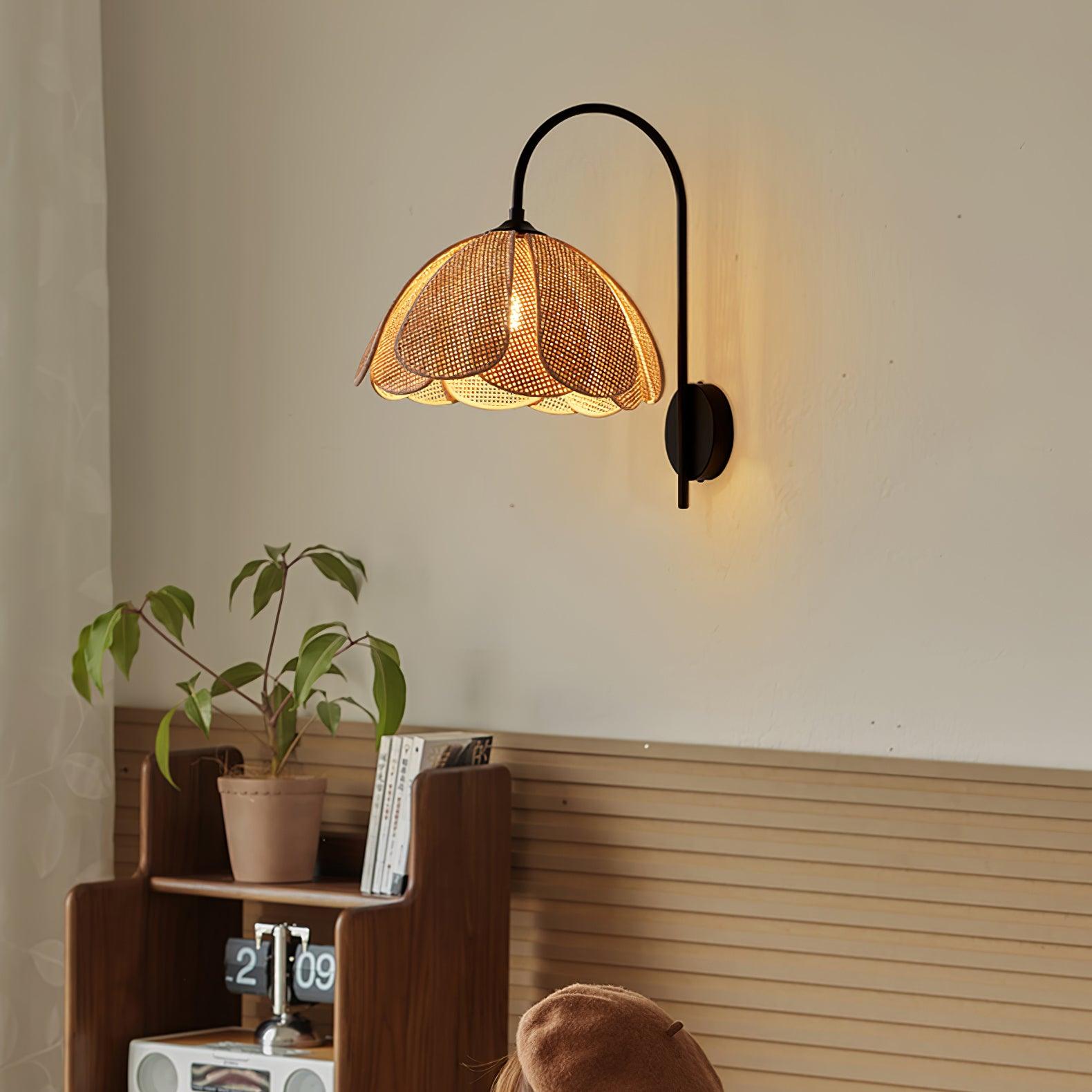 Rattan Petal Wall Lamp - Lamp Outdoor