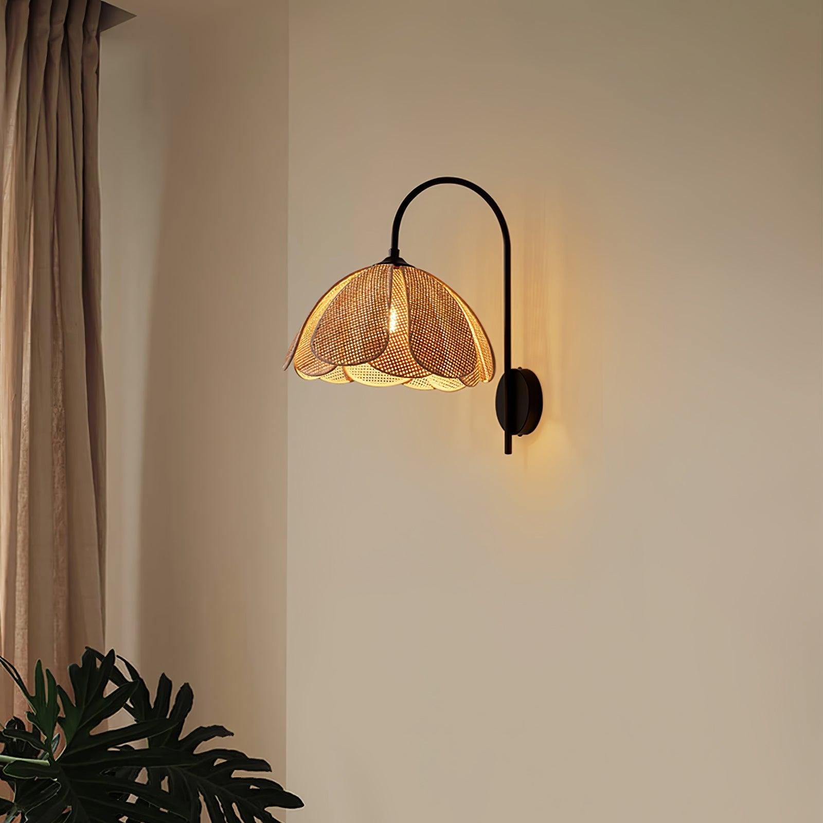 Rattan Petal Wall Lamp - Lamp Outdoor
