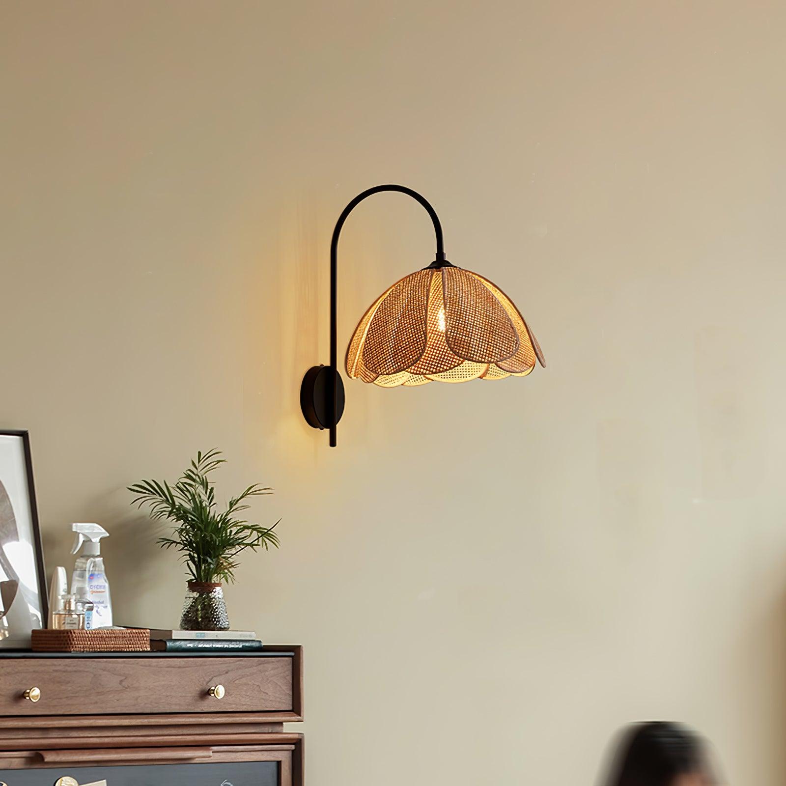 Rattan Petal Wall Lamp - Lamp Outdoor
