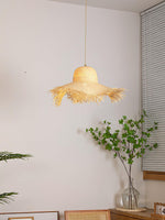 Rattan Straw Hat Pendant Light - Lamp Outdoor