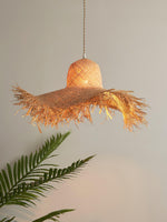 Rattan Straw Hat Pendant Light - Lamp Outdoor