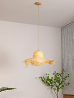 Rattan Straw Hat Pendant Light - Lamp Outdoor