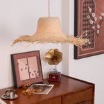 Rattan Straw Hat Pendant Light - Lamp Outdoor