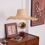 Rattan Straw Hat Pendant Light - Lamp Outdoor