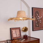 Rattan Straw Hat Pendant Light - Lamp Outdoor