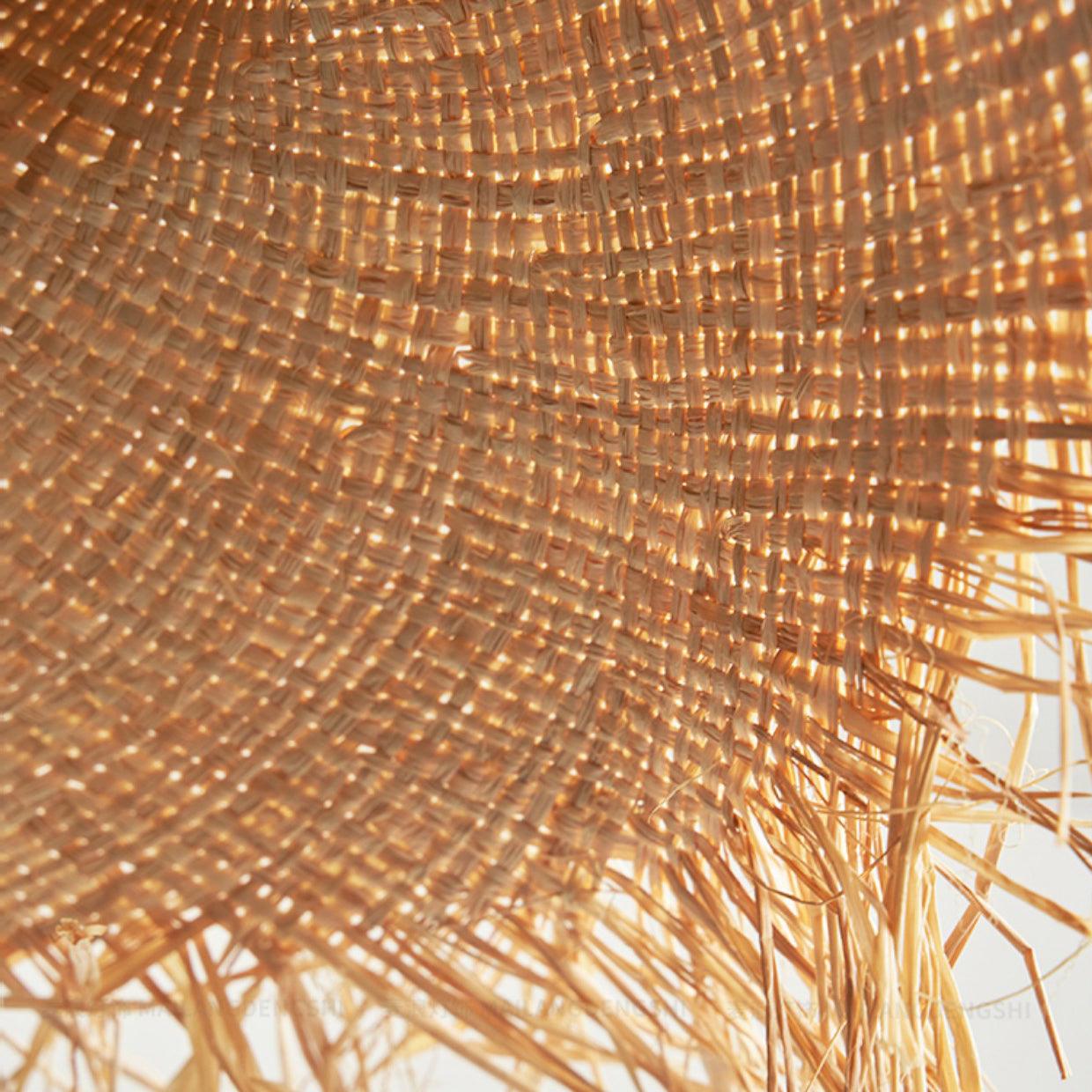 Rattan Straw Hat Pendant Light - Lamp Outdoor