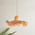 Rattan Straw Hat Pendant Light - Lamp Outdoor