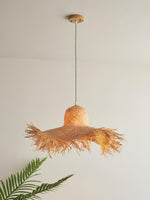 Rattan Straw Hat Pendant Light - Lamp Outdoor