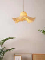 Rattan Straw Hat Pendant Light - Lamp Outdoor