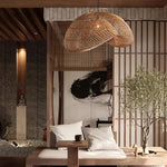Rattan Wave Pendant Light - Lamp Outdoor